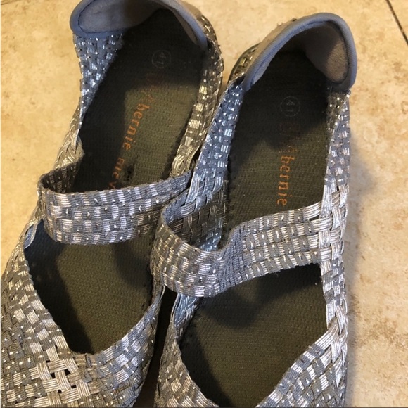 Bernie Mev woven silver open toe rocker shoes size 8.5 - Picture 7 of 8